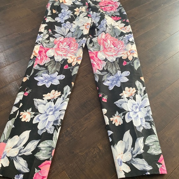 Celine Black Rose Garden Floral Chino Trousers - Picture 9 of 11